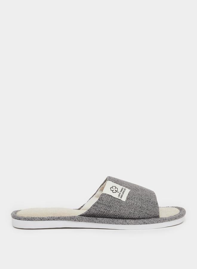 Styli Men Grey Bedroom Slippers - Image 1